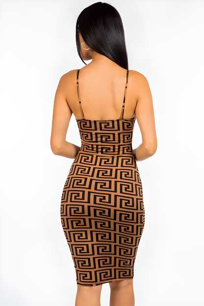 SPAGHETTI DOUBLE LAYER MIDI DRESS